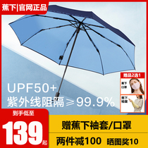 Solid color sunscreen small black umbrella double parasol anti ultraviolet light rain parasol Coke