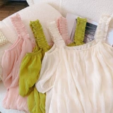 Милая шифоновая рубашка, кукла, французский стиль, открытые плечи, эффект подтяжки