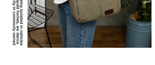 Túi xách nam túi vải giản dị vai hoang dã Túi Messenger phiên bản Hàn Quốc của túi đeo chéo vai Túi xách nam túi vải túi da đeo chéo