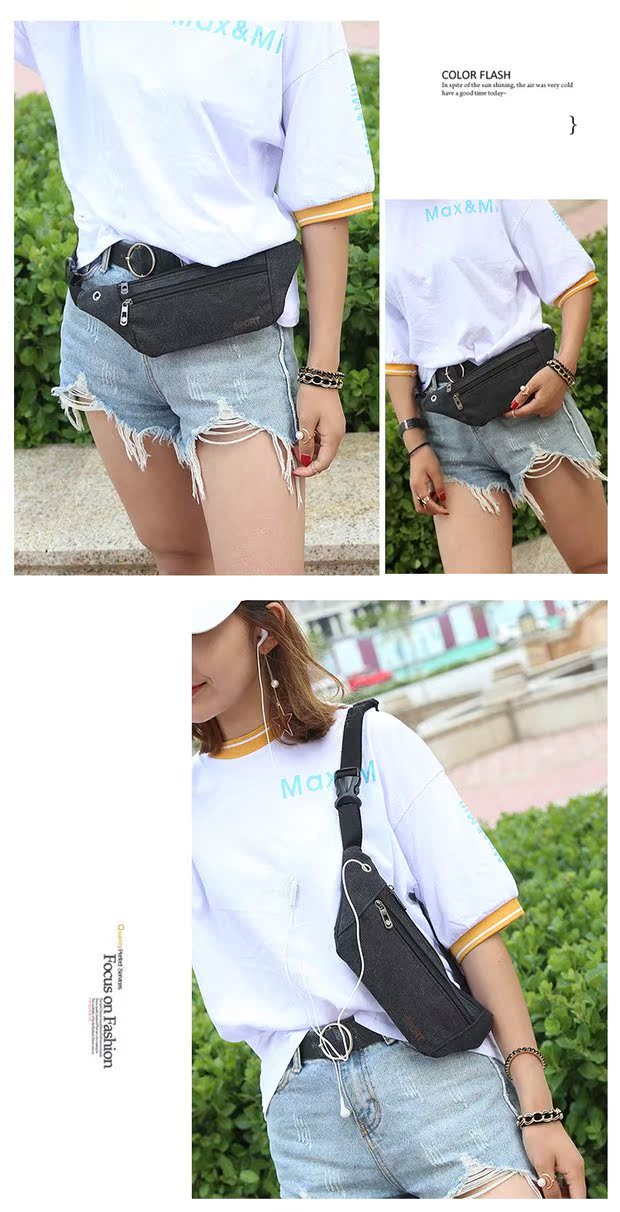 Túi thể thao nam và nữ túi tiền kinh doanh công suất lớn túi vải Túi du lịch đa chức năng đi xe đạp túi thường 	túi đeo hông đựng điện thoại	