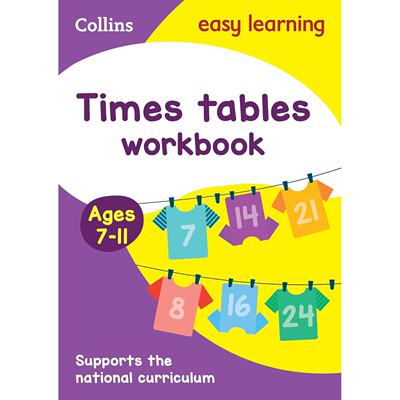 Original paperback English Times Tables Workbook Ages 7-11 Children's Math Workbook Family Learning Education Imported Book