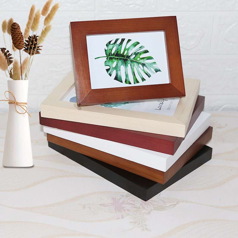 Solid wood photo frame swing table 6 7 inch 8 inch 10 inch 11 inch A4 hanging wall photo frame table top swing piece like shelf customization