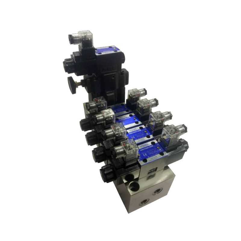 YUCKEN Yulin oil research hydraulic station hydraulic system integration valve group multi-channel solenoid valve 4 Lugar overflow valve