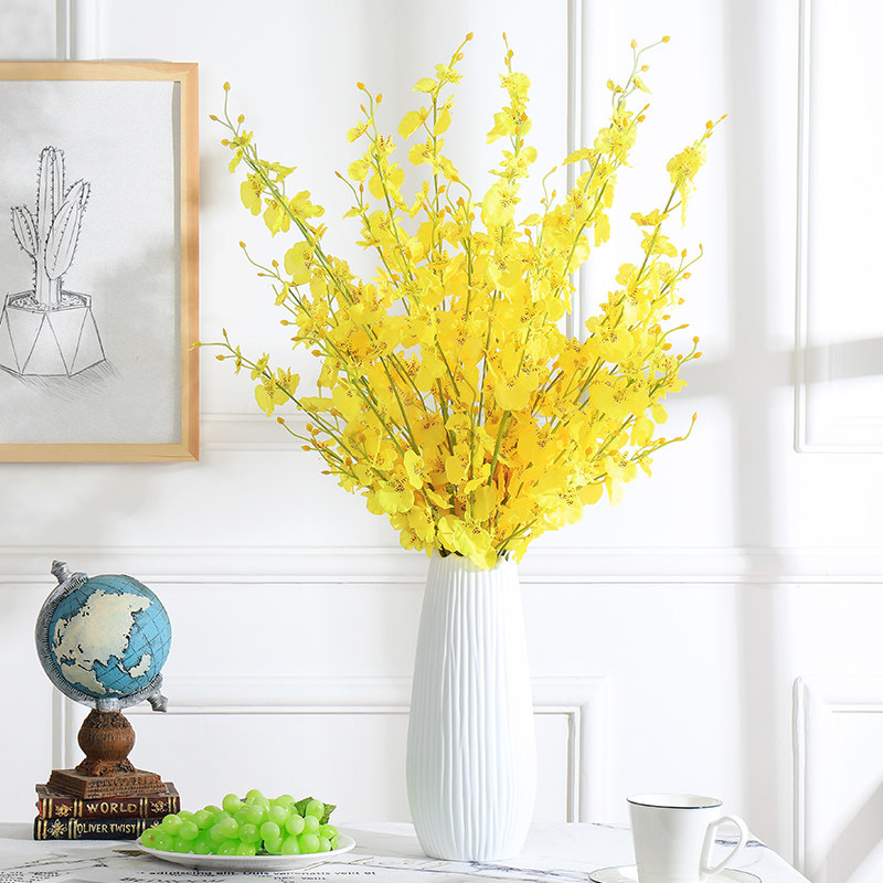 Dancing orchid simulation bouquet plastic fake flower set interior decoration flower drying flower decoration home living room decoration flower arrangement