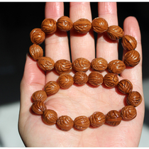 Montagne Peach Coller Duozodiac Wood Bracelet Petite Peach Walnut Hu Les cordes de Bouddha Pearl Cette année appartient au Peach Bone