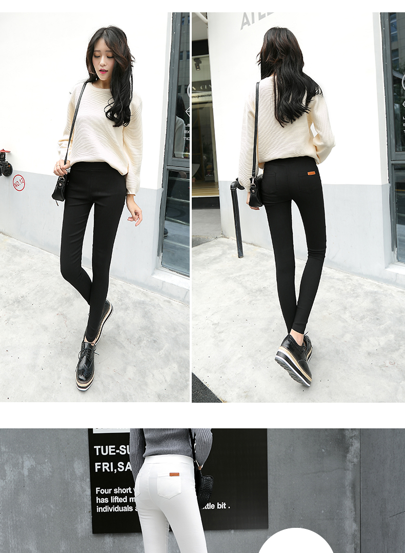 Quần legging, mặc đen thu đông 2017 mới chín điểm size nhỏ chân nhỏ quần bút chì hè hè phần mỏng quần thể thao nữ cá tính