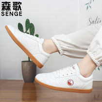 Son Song Tai Chi Shoes Male Taijiquan Shoes Children Martial Arts Shoes Mens Race Shoes Women Training White Spring Flat Bottom