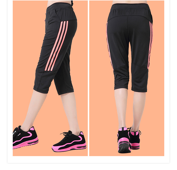 Quần thể thao của phụ nữ quần short yoga giản dị kích thước lớn lỏng nhanh khô chạy cắt quần mùa hè chất béo mm thể thao quần phụ nữ quần tập