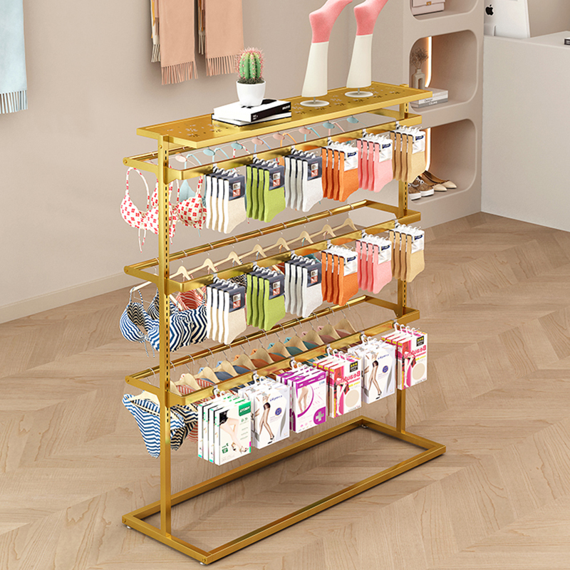 Clothing Store Sock Display Rack with One Side for Hanging and One Side for Side Hanging, Suitable for Underwear, Pajamas, and Accessories Clothing Store Sock Display Rack with One Side for Hanging and One Side for Side Hanging, Suitable for Underwear, Pajamas, and Accessories