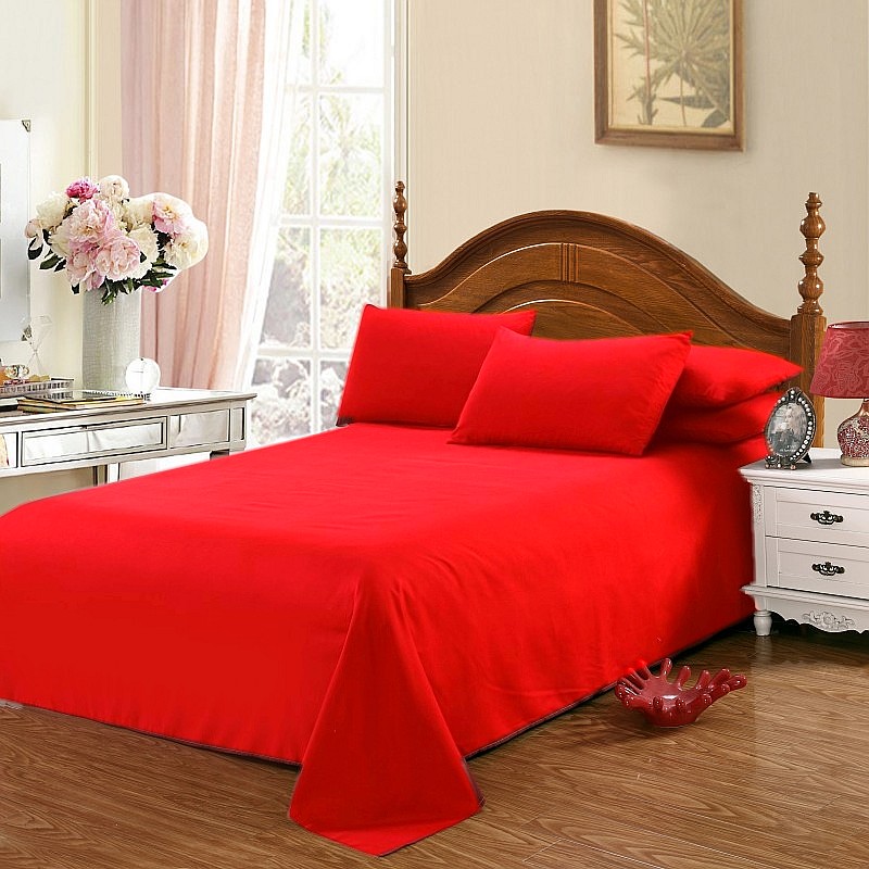 Sheet Single piece Wedding Big Red 1 8 m Double quilt with single cloth Single beds 1 5m nets Red 1 2 Wedding Bed Supplies
