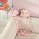 Cute cartoon high-looking pink plush coin purse