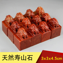 3 * 4 5 Shoushan stone double head dragon fine carving seal practice chapter seal engraving seal batch sale seal stone