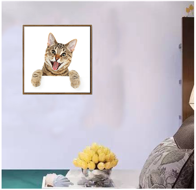Nổi tiếng cổ thêu nghệ thuật thêu thêu diy kit người mới bắt đầu handmade sơn trang trí ngáp mèo 30 * 30 CM tranh thêu mã đáo thành công