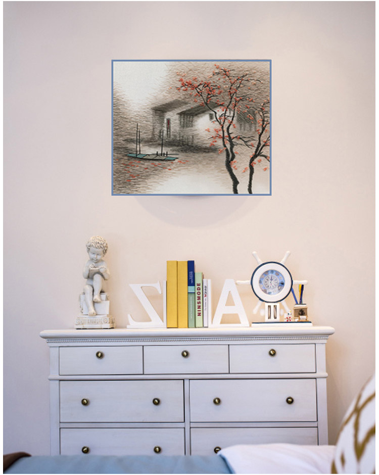 Nổi tiếng cổ thêu nghệ thuật thêu thêu diy kit người mới bắt đầu handmade sơn trang trí mùa thu gió từ 30 * 35 CM bán tranh thêu