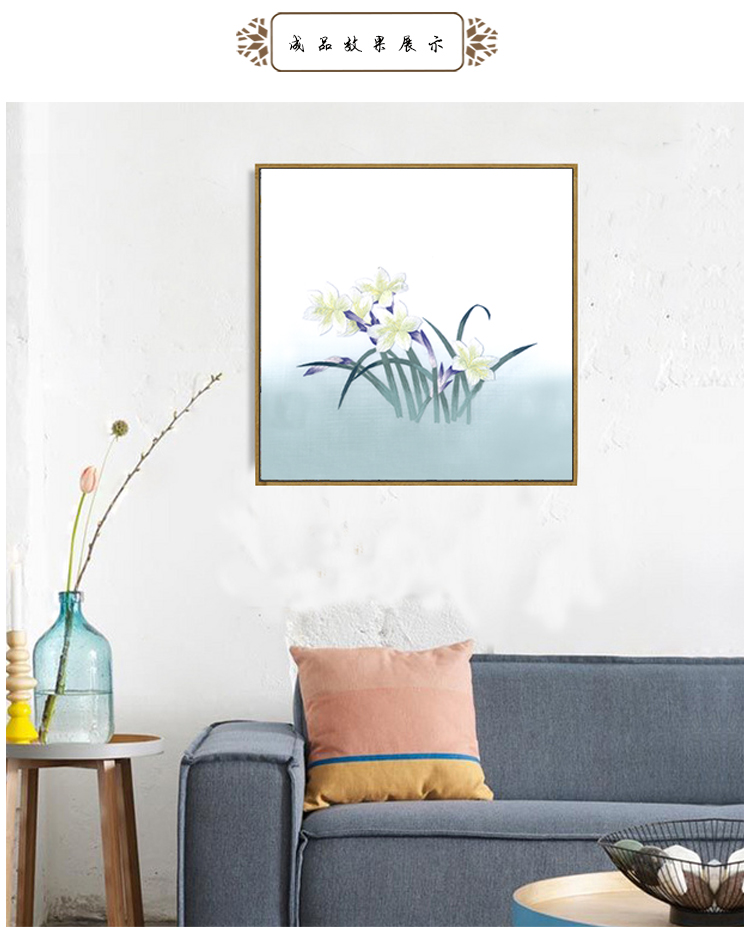 Su thêu thêu kit tự làm cho người mới bắt đầu vẽ tranh trang trí hoa lan 30 * 30CM giá tranh thêu tay