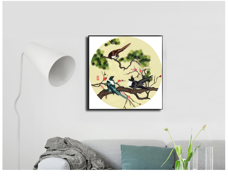 Nổi tiếng cổ thêu nghệ thuật thêu thêu tự làm kit người mới bắt đầu làm bằng tay trang trí vẽ hoa và chim 30 * 30CM tranh thêu 3d