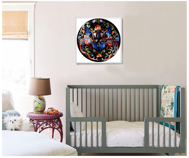 Su thêu thêu kit tự làm người mới bắt đầu vẽ hoa trang trí thủ công hoa 25 * 25CM - Bộ dụng cụ thêu tranh thêu hoa mẫu đơn