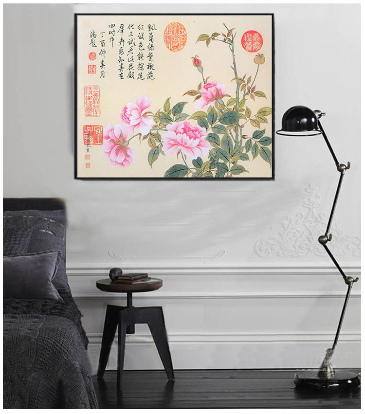 Su thêu thêu kit tự làm người mới bắt đầu vẽ tranh trang trí hoa hồng 30 * 35CM tranh thêu tay xq