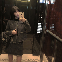 Skirt two-piece set lined with cotton set for women winter 2021 New Korean fashion slim thin foreign coat