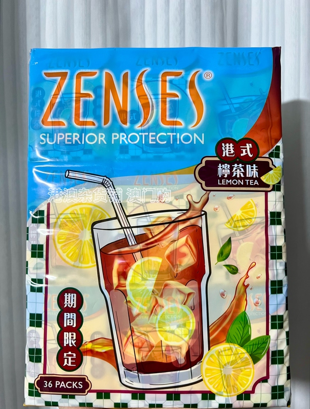 Limited Edition Hong Kong Version [Hong Kong Style Lemon Tea Flavor] Zenses Handkerchief Tissues Lemon Tea Flavor 36 Packs Purchased in Macau