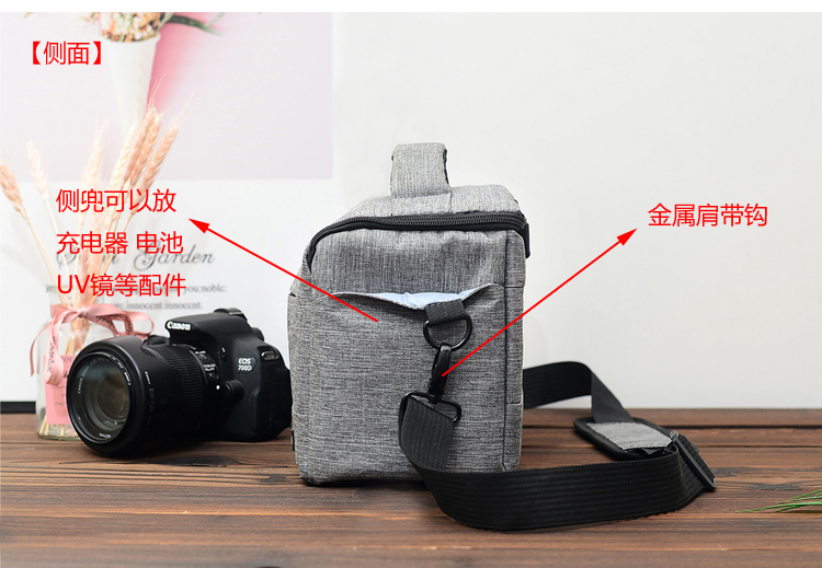 Túi đựng máy ảnh Canon Túi đựng máy ảnh DSLR dành cho nam và nữ xách tay 80D60D700D200DII2 thế hệ 200D1500D800D - Phụ kiện máy ảnh kỹ thuật số túi máy ảnh mirrorless