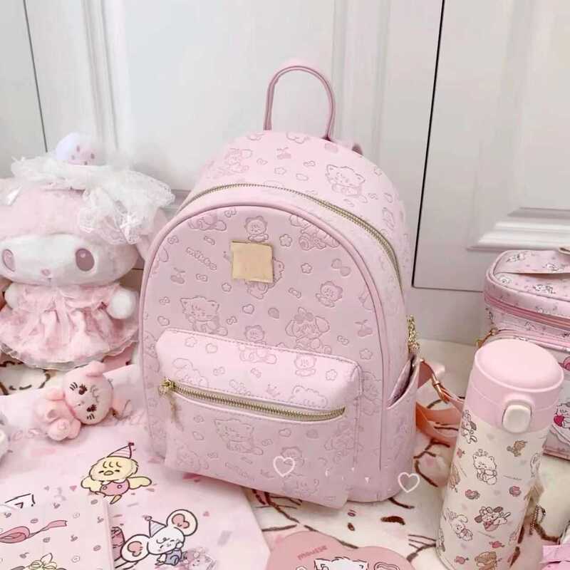 Kt Cat Summer Pink Backpack Women's 2024 New Trendy High-End Commuting Small Backpack School Bag