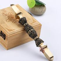 Pure copper Tang Secret Shingon unique pestle Vajra pestle Magic pestle Pestle Treasure pestle Word pestle Pestle repair Dharma Buddha ornament