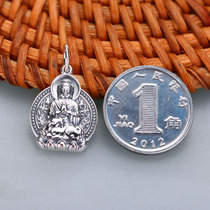 999 foot silver small sterling silver Natal Buddha pendant Twelve Zodiac Patron saint pendant Retro wild pendant
