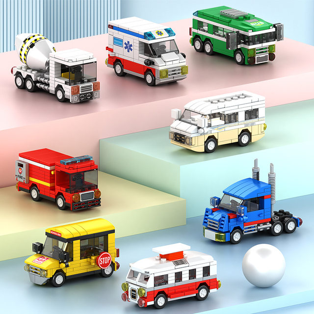 City Auto Series Children's Education Small Particle Building Blocks