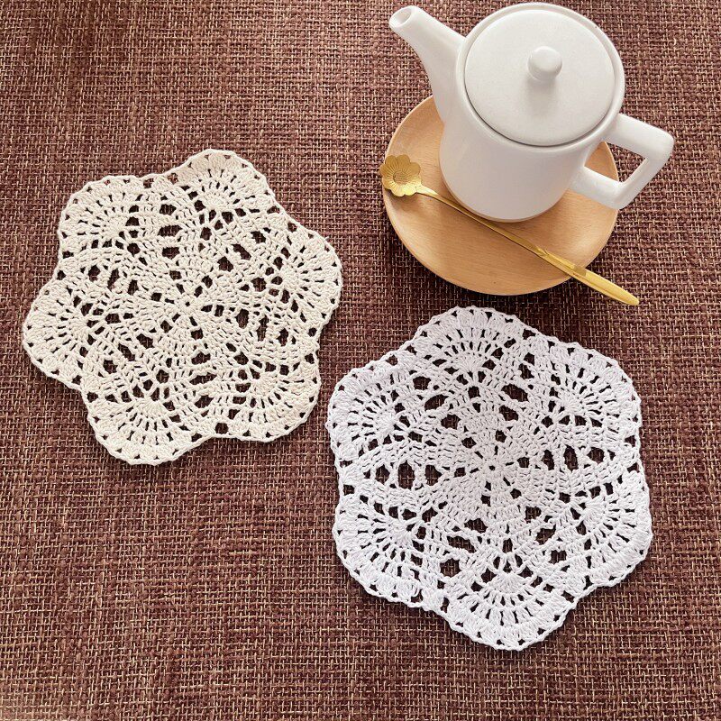 Mascot Handcrafted Crochet F Pineapple 20CM Dinner Plate Shooting Vases Mat American Fields Garden Retro small crowdsourced silence-Taobao