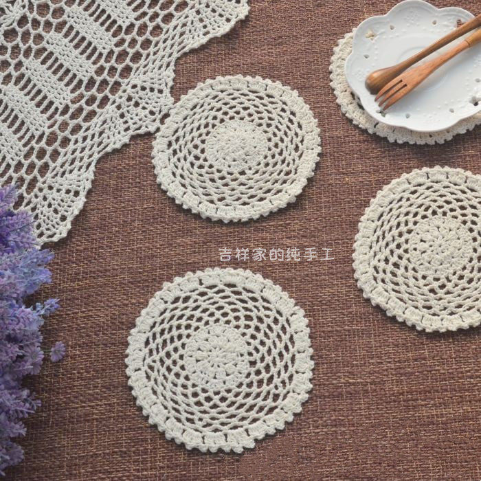 Hand hook needle A4W15CM round decoration paddle pad tablemat girl heart capture dream net silent wind
