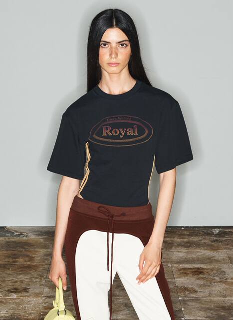 [Discount Clearance] in Stock Theopen Product Slim Fit Stretchy Waist-Cut Sports Short Sleeve Tee