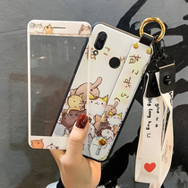 Huawei nova3 mobile phone case silicone female nove3i personality toughened film novo3e wristband protective case PAR lanyard lanyard note cute cartoon soft shell all-resistant mens New