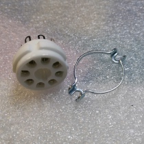 Eight-leg ceramic Electronic Tube silver-plated tube seat GZC8-1 suitable for 6P6P 6N8P 5Z3P 6V6 KT88 EL34 etc.