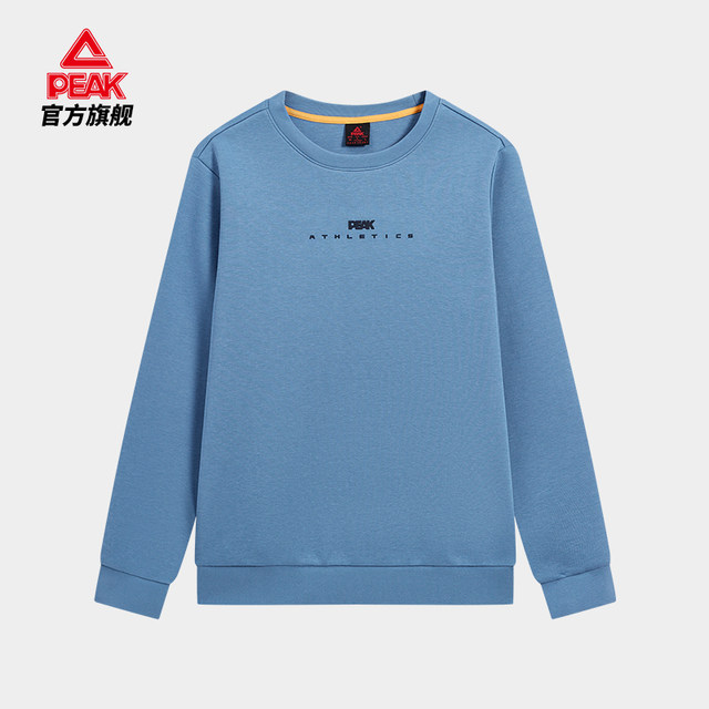 Peak crew neck sweatshirt men's 2024 spring long-sleeved pullover training casual sports T-shirt F6241401