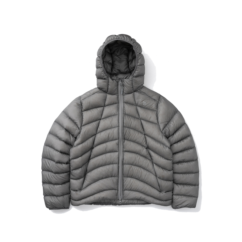 Bent Idea New Winter Model Lightweight 90 New National Standard White Duck down Ribbed Water-Repellent Hooded down Jacket