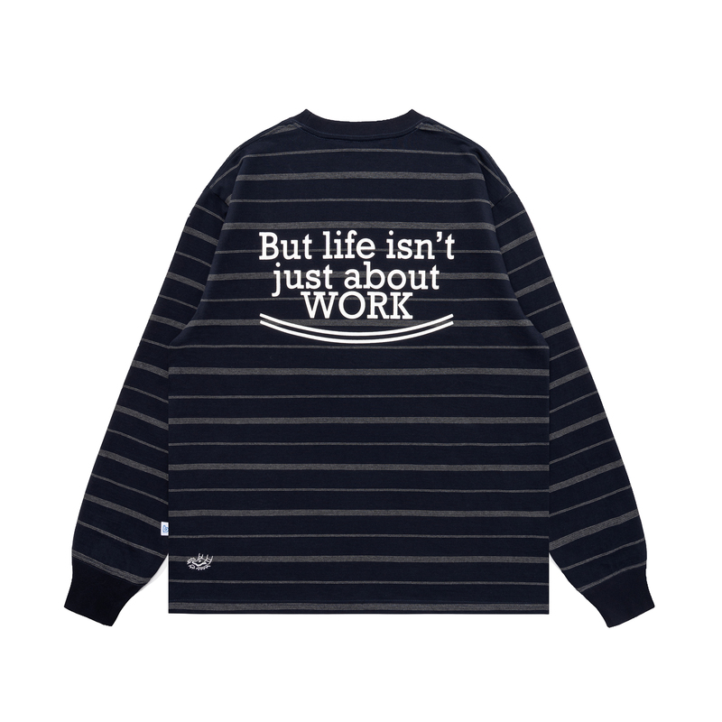 Bent Idea's New Autumn Collection, the "I Don'T Want to Go to Work" Series, Is a Long-Sleeved T-Shirt with Contrasting Stripes for the Lazy Guy Bent Idea's New Autumn Collection, the "I Don'T Want to Go to Work" Series, Is a Long-Sleeved T-Shirt with Contrasting Stripes for the Lazy Guy