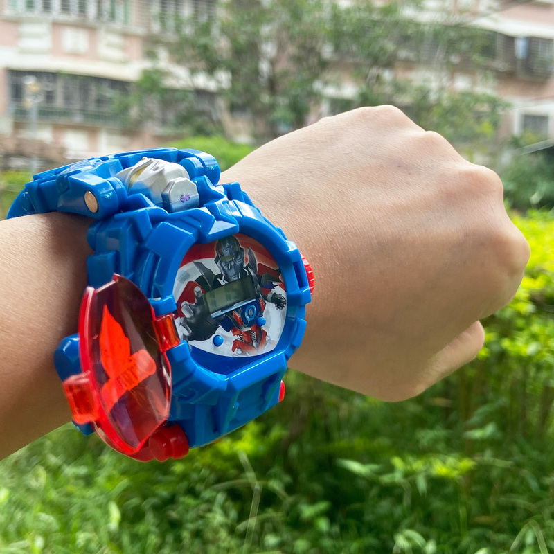 Sailor Orb Transforming Children's Electronic Watch for Elementary School Boys and Girls, Projection Watch, Light-Up Cartoon Toy Robot