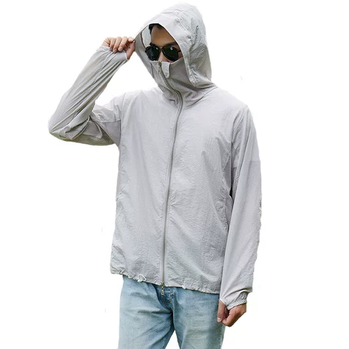 Мужская одежда для защиты от солнца, летняя ультратонкая ветровка, дышащая дорожная куртка, плащ, делается под заказ, с печатью вашего логотипа