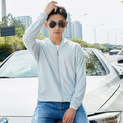 Мужская одежда для защиты от солнца, летняя ультратонкая ветровка, дышащая дорожная куртка, плащ, делается под заказ, с печатью вашего логотипа