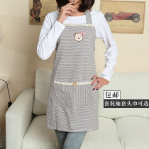 Lanyard adjustable apron Adult sleeve headscarf optional womens Korean fashion v1S4J0ou1Y