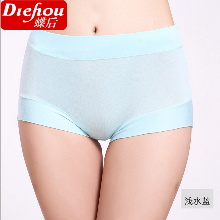 Sau bướm 229 Modal rắn màu tam giác đồ lót của phụ nữ ở eo không có dấu vết quần short hơn cotton cao eo thoải mái quần áo lót