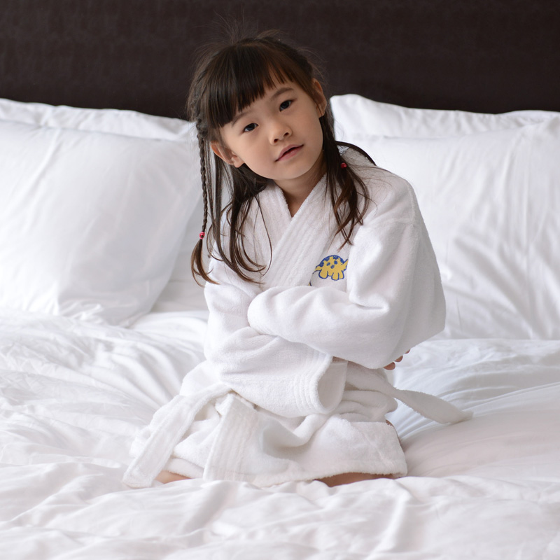 Pure Cotton Towel Material Children Bathrobe Spring Autumn Winter Style Thicken Swimming Bath Cute Cartoon Bathing Suit