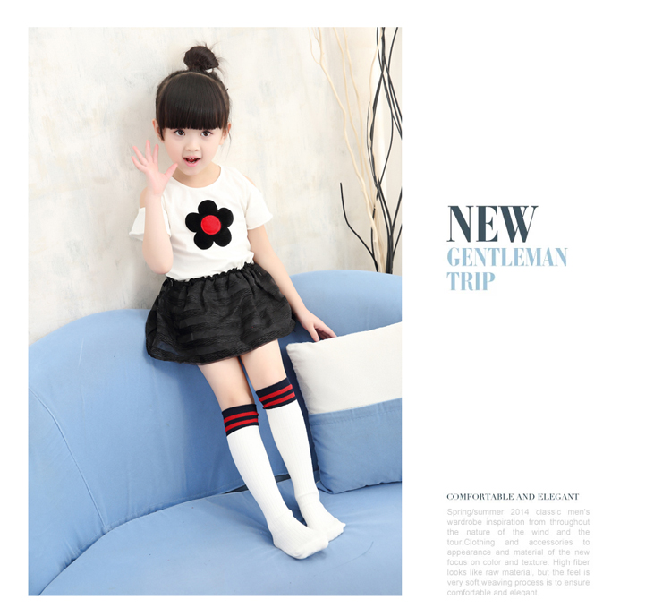 Trẻ em vớ ống cô gái vớ em bé trên đầu gối vớ vớ cao đống vớ bán ống cotton mùa xuân và mùa thu phần mỏng vớ chống trượt cho bé