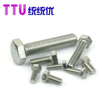 3 4-10 series 304 stainless steel American-made hexagonal screw screw American cup outer hexagonal full tooth half tooth bolt