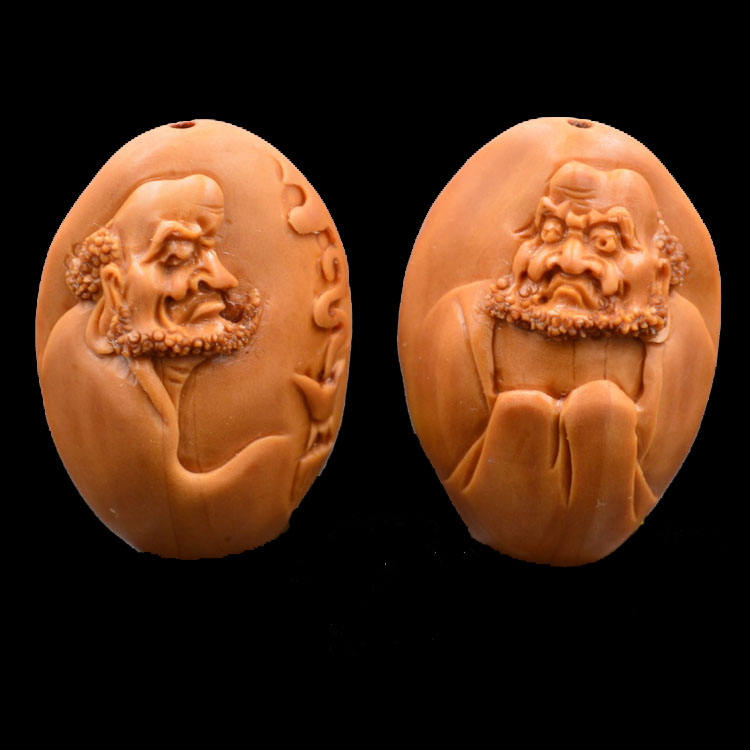 Olive nuclear sculptures 4 Flowers of the hands of the Olive Nuclear Damo Virtuoso Pure Artisanal Olive Nuclear Hand Strings Male South Engineer