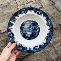 Foreign trade European household tableware creative retro underglaze soup plate grain bowl tail single flat coffee cup salad bowl