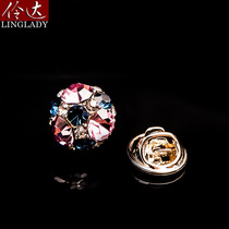 Lingda jewelry new spherical small neckline simple Joker buckle fixed clothing neckline anti-light brooch buckle