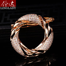 Lingda jewelry fashion versatile silk towel buckle brooch female celebrity clothing corner buckle knotting artifact small scarf dual use