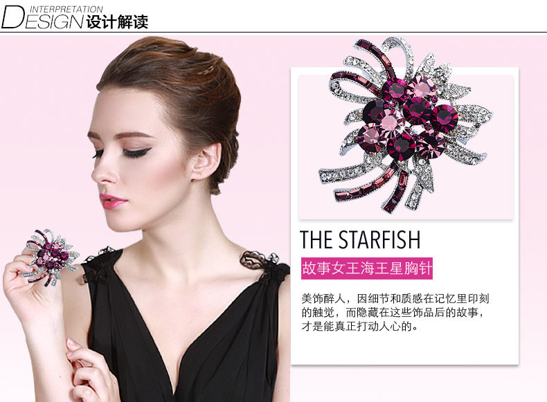 Broche femme LINGLADY en Zircon diamant - Ref 1185657 Image 8